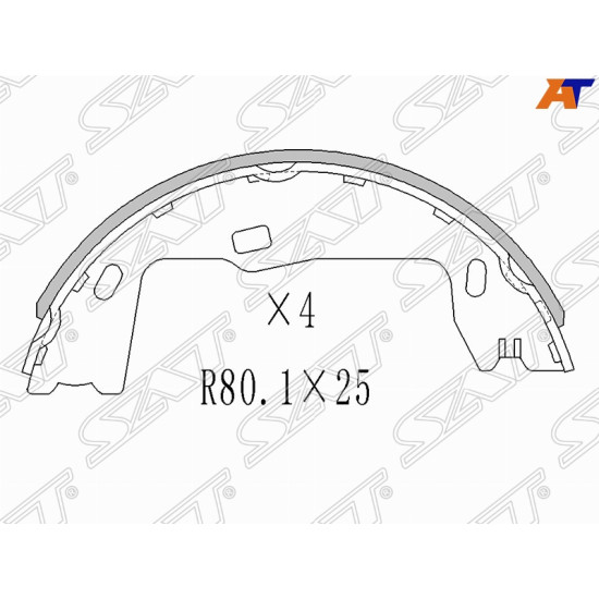 Колодки тормозные барабанные зад OPEL ASTRA F 91-98/VECTRA B 95-02/OMEGA A 86-94/ OMEGA B 94-03 SAT