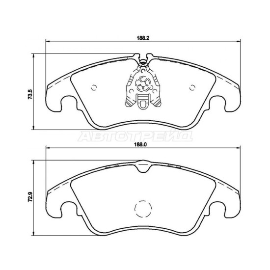 Колодки тормозные перед AUDI Q5 08-12/A4 ALLROAD 09- BREMBO