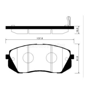 Колодки тормозные перед HYUNDAI IX35 09- I40 11- CTR