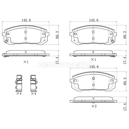 Колодки тормозные перед HYUNDAI SONATA 19-/KIA K5 20- SAT