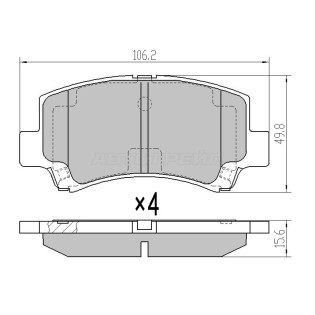 Колодки тормозные перед SUZUKI WAGON R 00-/CHERY A1 07- SAT