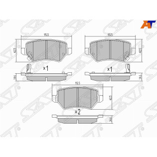 Колодки тормозные зад LADA X-RAY/OPEL ASTRA G 98-05/H 05-/CORSA C 03-06/ZAFIRA A/B 99- SAT