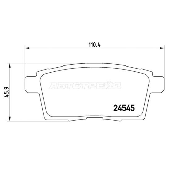 Колодки тормозные зад MAZDA CX7/9 06-13 MPV 06- BREMBO