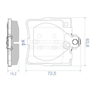 Колодки тормозные зад MERCEDES W203/CL203/C209 SAT