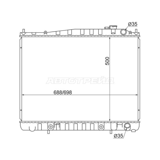 Радиатор Nissan Terrano 95-02 / Infiniti QX4 96-03 / Nissan Elgrand 97-02 SAT