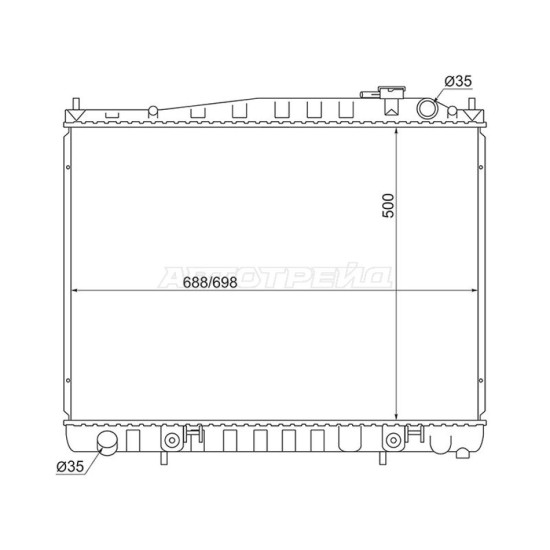 Радиатор Nissan Terrano 95-02 / Infiniti QX4 96-03 / Nissan Elgrand 97-02 SAT