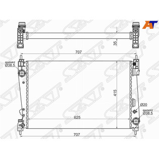 Радиатор OPEL CORSA D 1.3TD/1.6T/1.7TD 06- // FIAT BRAVO 1.4/1.4T/1.6TD/1.9TD 07- // GRANDE PUNTO (0 SAT