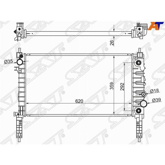 Радиатор OPEL MOKKA 1.4 12- SAT