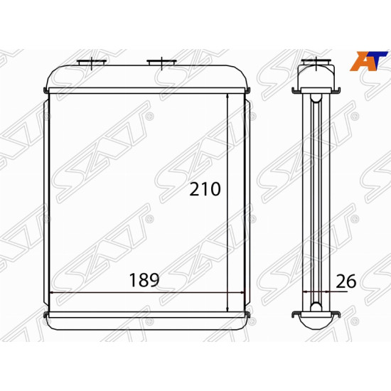 Радиатор отопителя салона OPEL ASTRA G 98-05/ASTRA H 04-10/ZAFIRA 00-05 (DELPHI) SAT