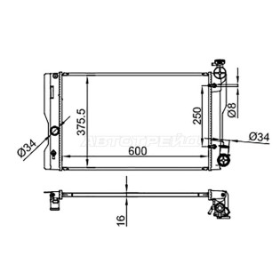 Радиатор Toyota Corolla (E150) 06-13 / Wish 09-12 / Daihatsu Altis 06-10 SAT