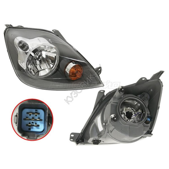 Фара FORD FIESTA 06-08 прав с электрокорректором TYC