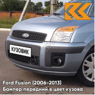Бампер передний в цвет кузова Ford Fusion (2006-2013) рестайлинг 3DTC - TONIC - Голубой